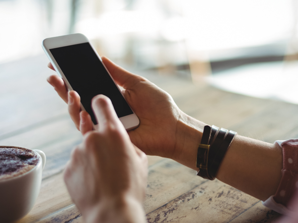 Person using smartphone 