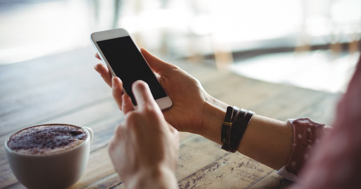 Person using smartphone