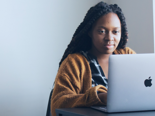 Person using laptop