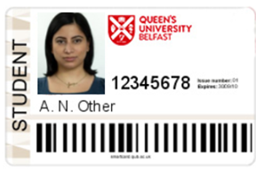 University/Third Level Education Student Card issued by NI Institution