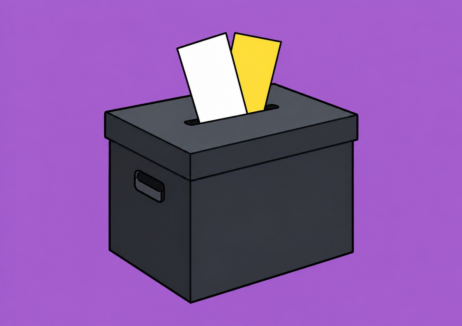 Ballot Box with 2 ballot papers