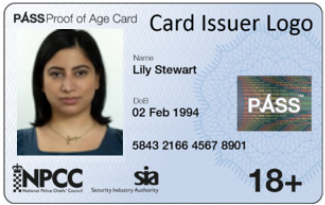 UK Proof of Age Standards Scheme Identity Card