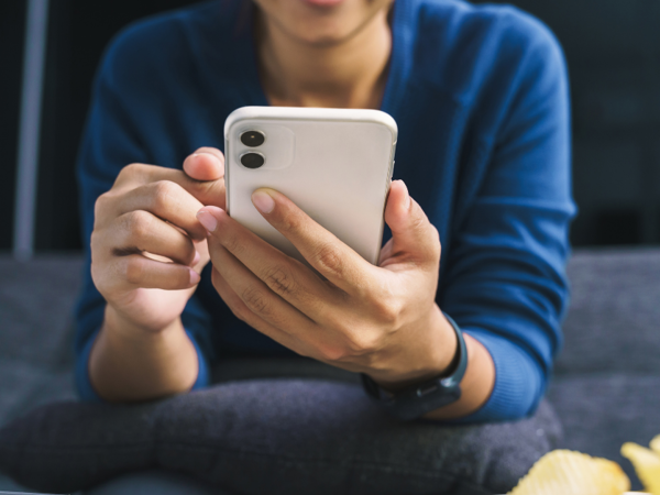 Person holding phone