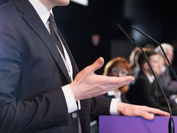 Person at podium